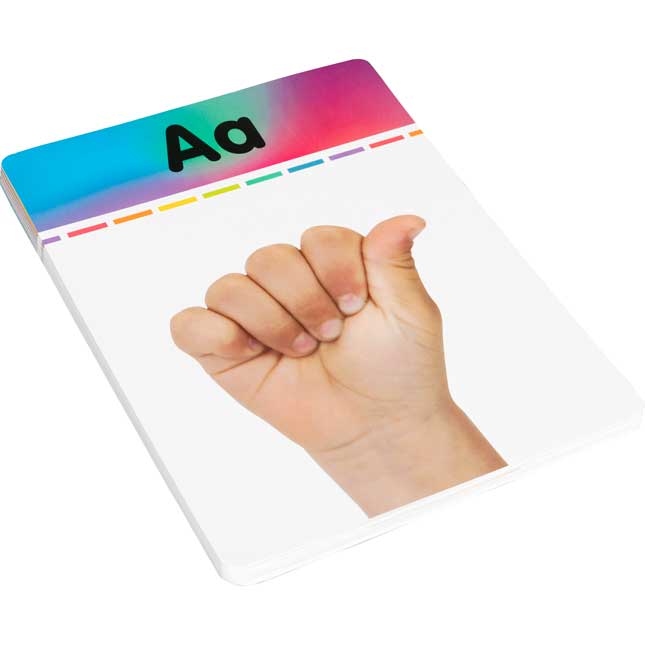 Sign Language Alphabet And Common Phrases Cards - 33 cards