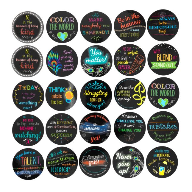 Really Good Stuff® Positive Affirmation Chips - Set of 100 in 50 Unique Designs and Sayings_3