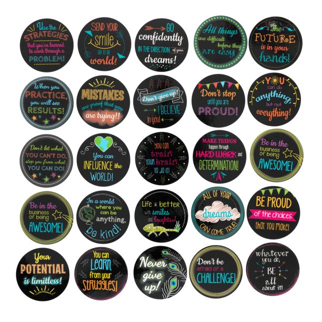 Really Good Stuff® Positive Affirmation Chips - Set of 100 in 50 Unique Designs and Sayings_5