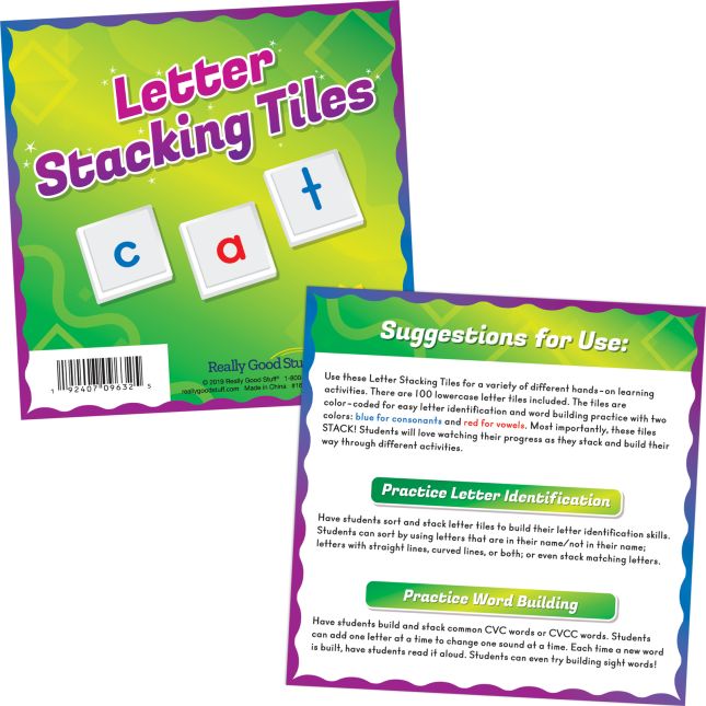 Letter Stacking Tiles - 100 tiles