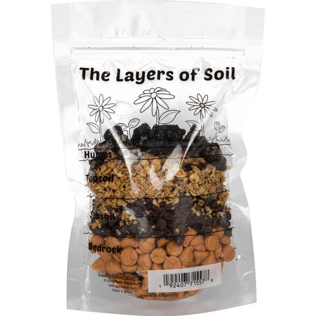 The Layers Of Soil Baggies - 24 plastic bags