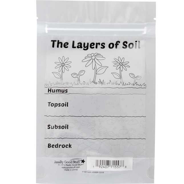 The Layers Of Soil Baggies - 24 plastic bags