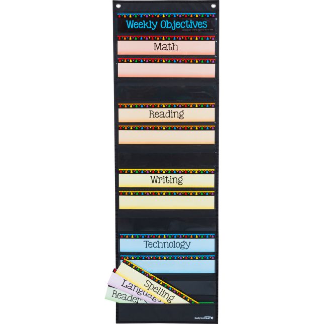 Daily Objectives Pocket Chart Cards - 38 cards