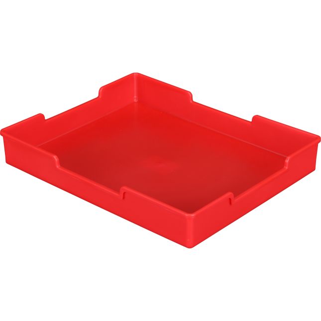 Plastic Trays - Set Of 6 - Primary Colors