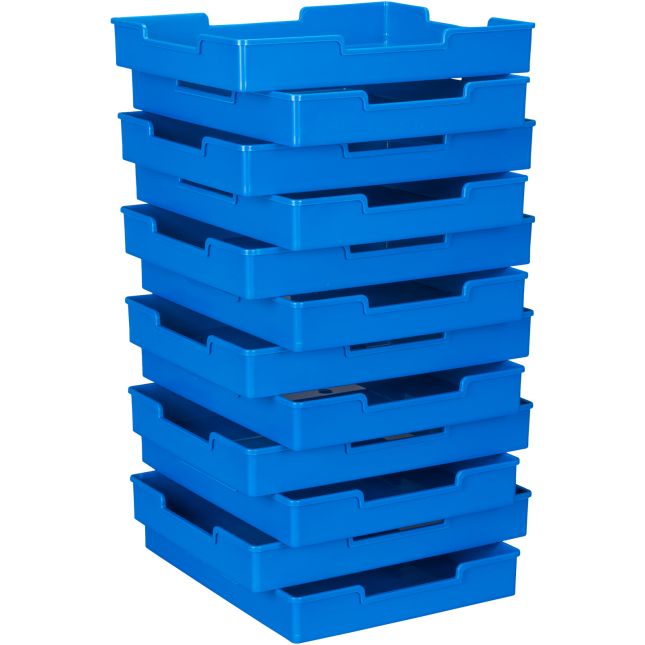 Plastic Trays - Single-Color Set Of 12