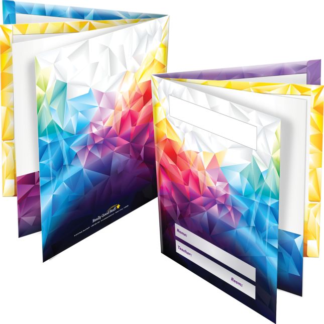 6-Pocket Color-Coded Folders - 12 folders