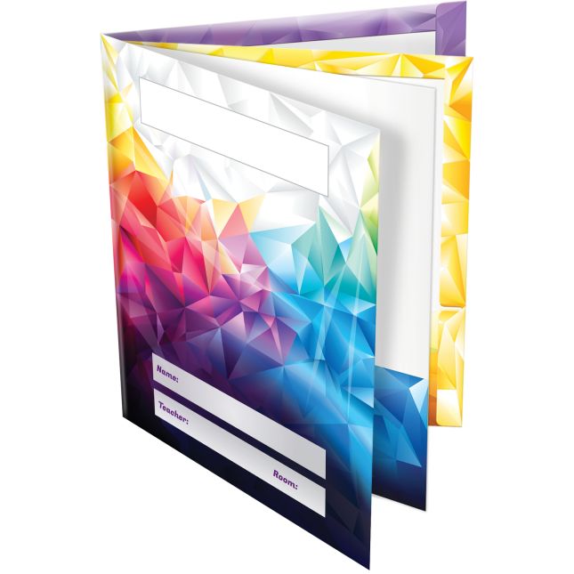 6-Pocket Color-Coded Folders - 12 folders