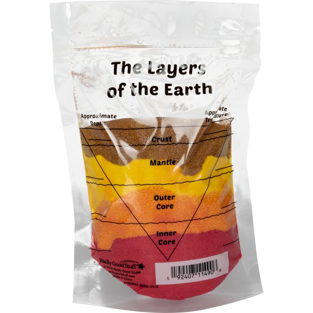 The Layers Of The Earth Baggies - 24 plastic bags