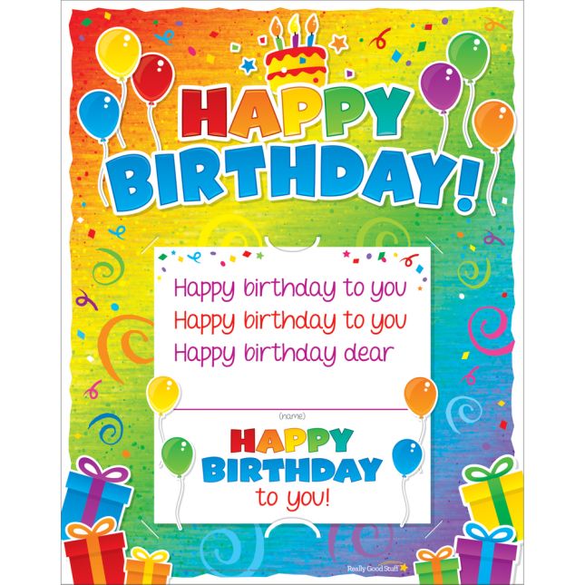 Happy Birthday! 6-In-1 Poster Set