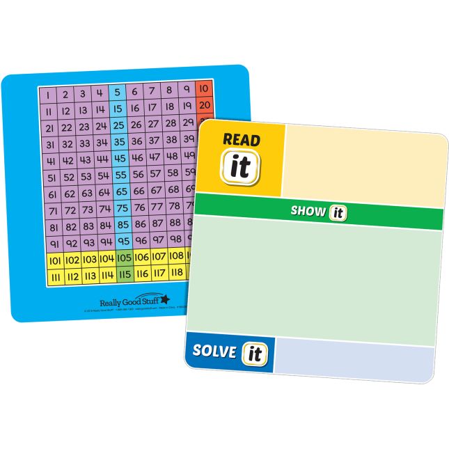 Magnetic Read, Show, And Solve Math Boards With Addition And Subtraction Through 20 Word Problems Kit - 4 boards and 48 magnets