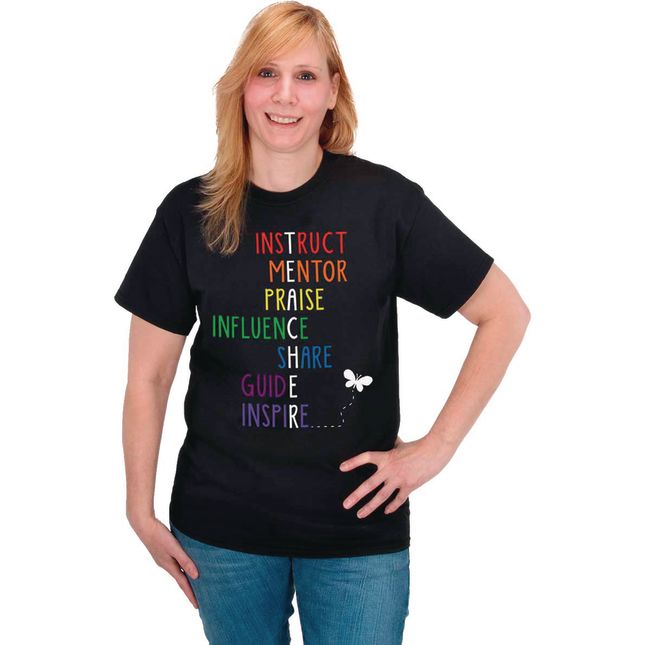 Rainbow-Themed Inspirational Teacher T-Shirt - 1 T-shirt