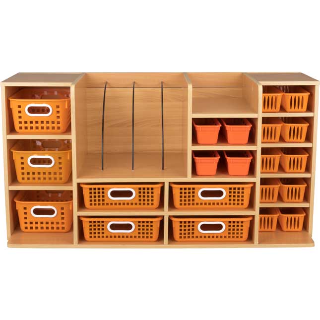 Deluxe Supplies Organizer With Single-Color Baskets