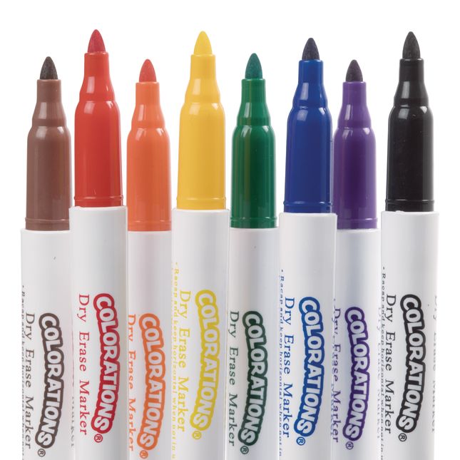 Colorations® Fine-Tip Dry Erase Marker - Set of 8