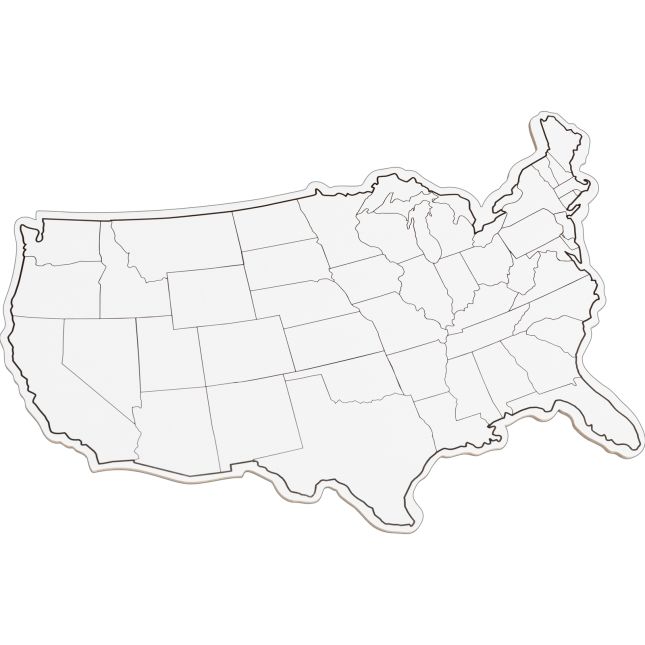 USA Shaped Dry Erase Boards - Set Of 6