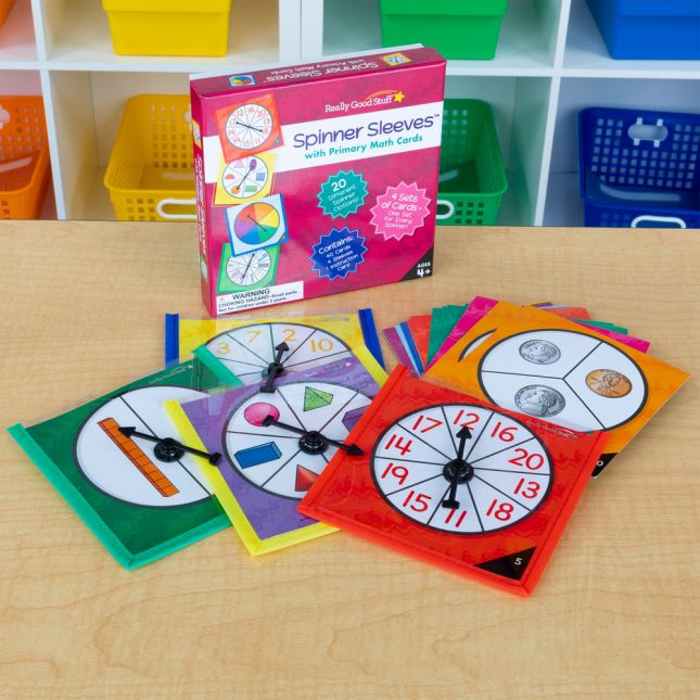 Spinner Sleeves With Primary Math Cards - 4