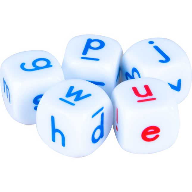 Lowercase Letter Dice - 5 dice