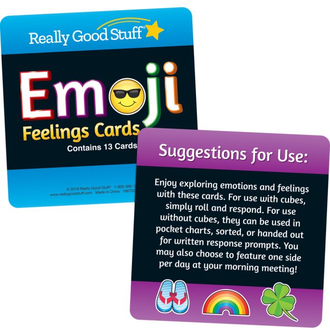 Emoji Feelings Cards And Cubes - Set of 12_2