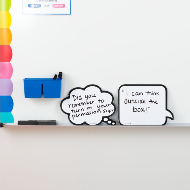 Write On Dry Erase Speech Bubbles Set of 12 Wipe Off