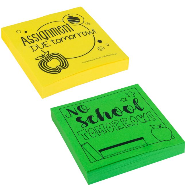 School-To-Home Sticky Note Reminders  6 Pack  600 Pages