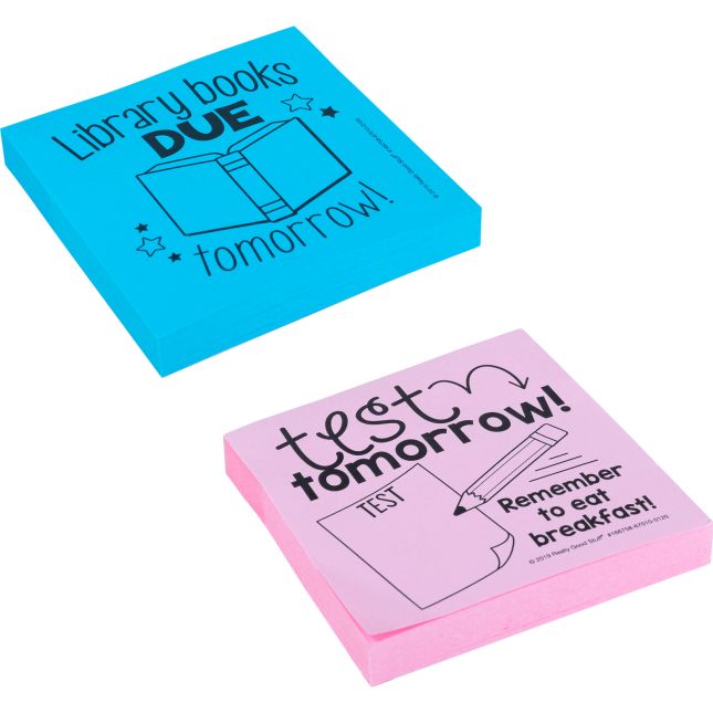 School-To-Home Sticky Note Reminders  6 Pack  600 Pages