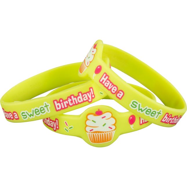 Cupcake Birthday Bracelets - 24 bracelets