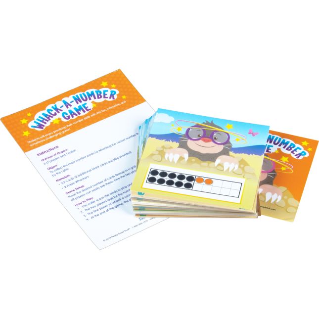 Whack-A-Number Game - Visual, Tactile and Auditory Learning for Fluency in Number Identification - Pre-K, Kindergarten, 1st Grade - 1 game