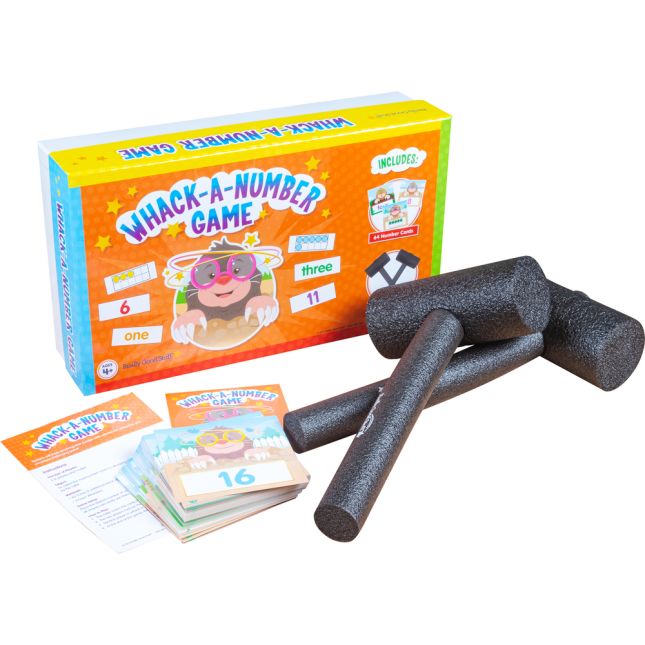 Whack-A-Number Game - Visual, Tactile and Auditory Learning for Fluency in Number Identification - Pre-K, Kindergarten, 1st Grade - 1 game
