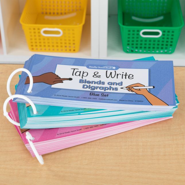 Really Good Stuff® Tap and Write Blends And Digraphs - 124 cards