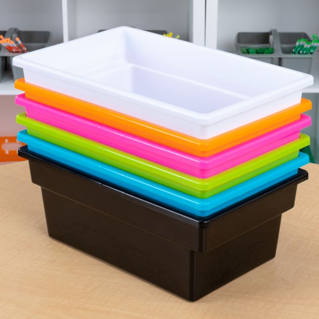 Classroom Stacking Bins, Set of 12 - Neon Green by Really Good Stuff