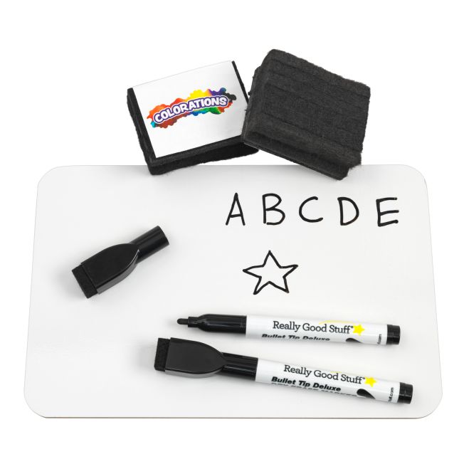 9" X 6" Mini-Magnetic Dry Erase Boards – Set Of 24 Boards, 24 Markers and 24 Erasers