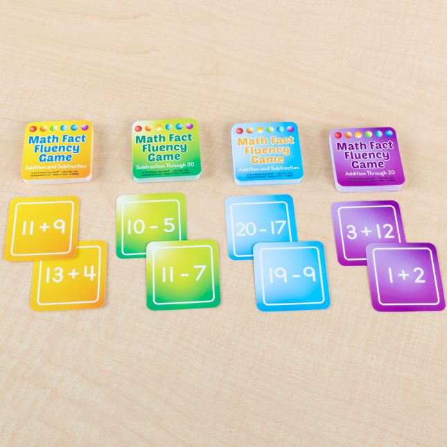 Math Fact Fluency Games  Addition and Subtraction Through 20 - 4 sets of games