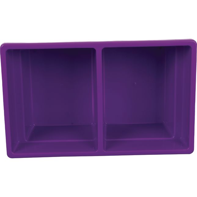 Two-Compartment All-Purpose Bins – 6 Colors – Set Of 12