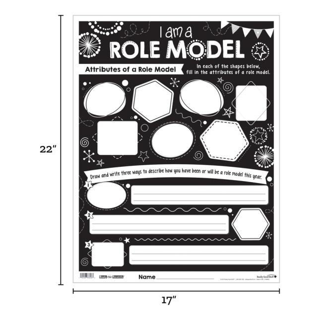 Really Good Stuff® Ready-To-Decorate Be A Role Model Posters - 24 Pack