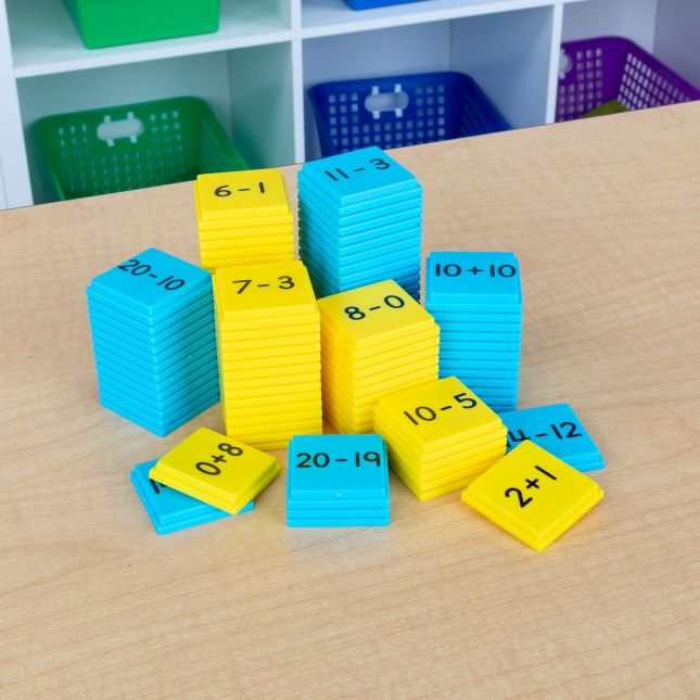 Addition And Subtraction Basic Facts Stacking Tiles - 100 tiles_0