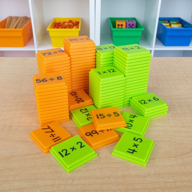 Multiplication And Division Basic Facts Stacking Tiles -