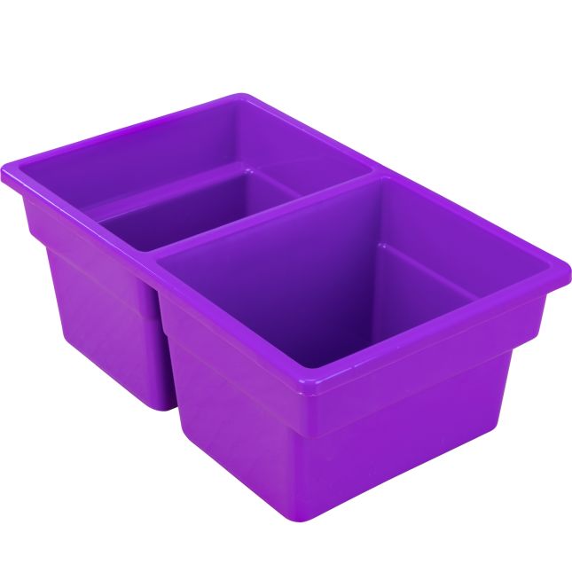 Small Two-Compartment All-Purpose Bin  Single - 1 plastic bin