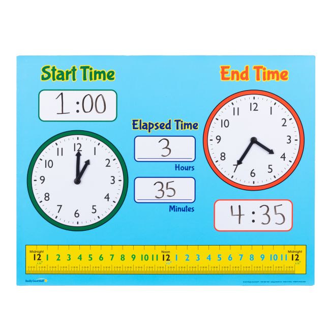 Elapsed Time Magnetic Demonstration Clocks