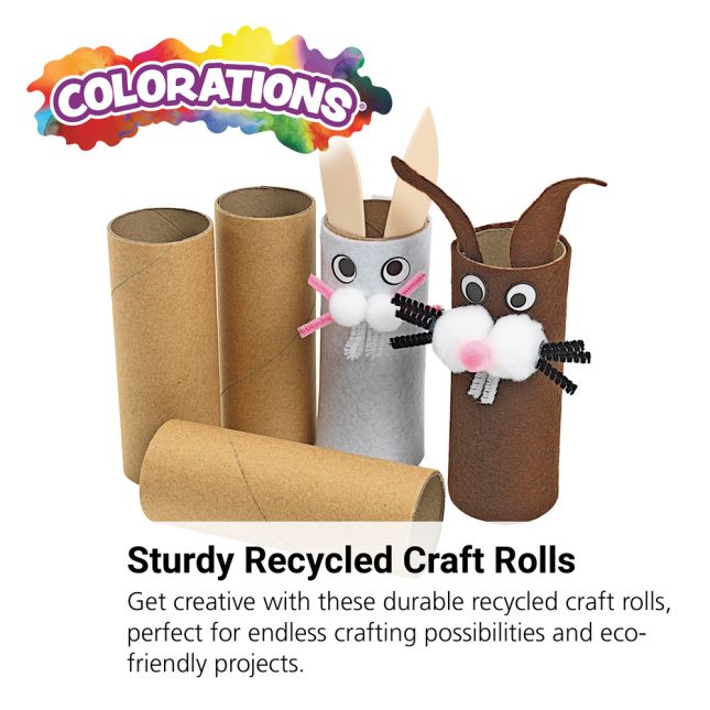 Colorations® Sturdy Recycled Craft Rolls – Set Of 24