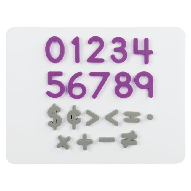 Plastic Magnetic Numbers And Math Symbols - 80 magnets