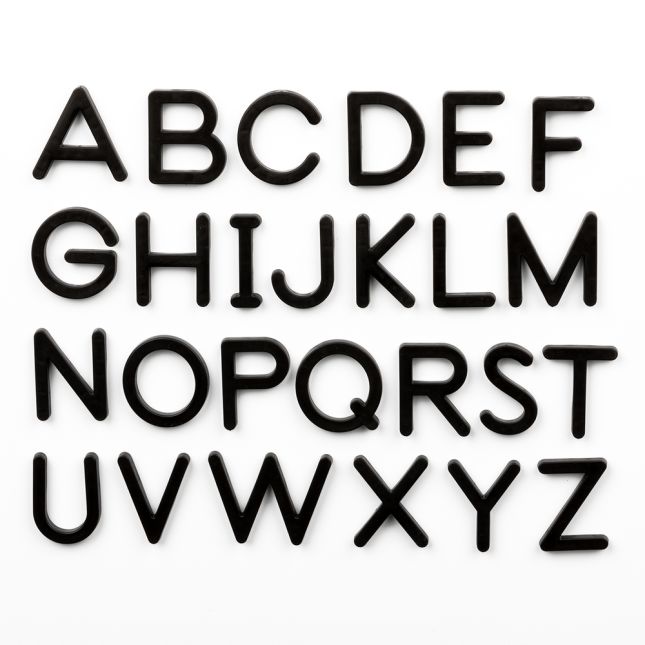 Black Plastic Letters Kit Uppercase And Lowercase