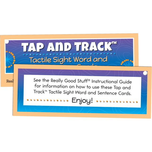 Tap And Track Tactile Sight Words And Sentence Cards - 100 cards