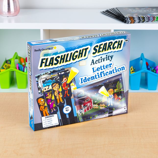 Really Good Stuff® Flashlight Search Activity  Letter Identification - 1 game