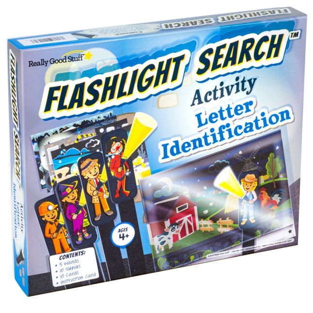 Really Good Stuff® Flashlight Search Activity  Letter Identification - 1 game