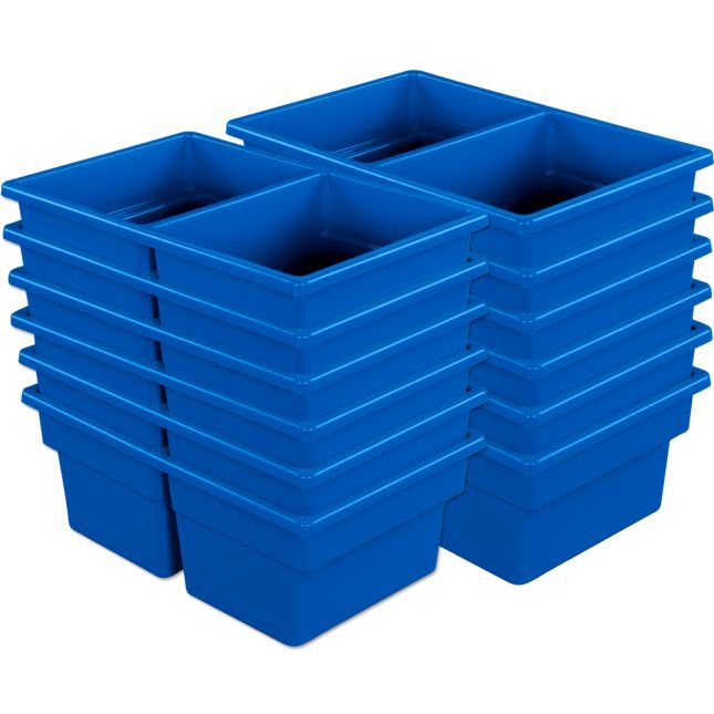 Really Good Stuff® Two-Compartment All-Purpose Bins - Set Of 12; Single Color