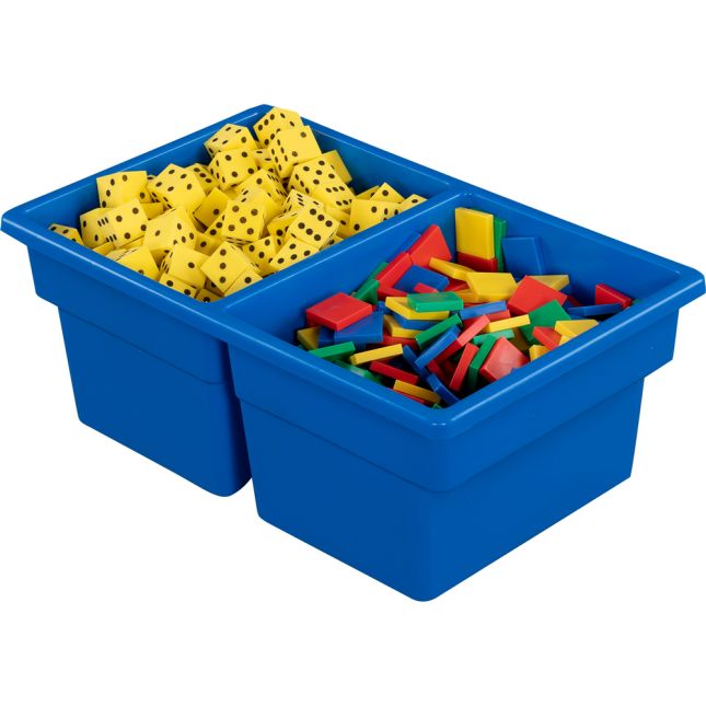 Really Good Stuff® Two-Compartment All-Purpose Bins - Set Of 12; Single Color