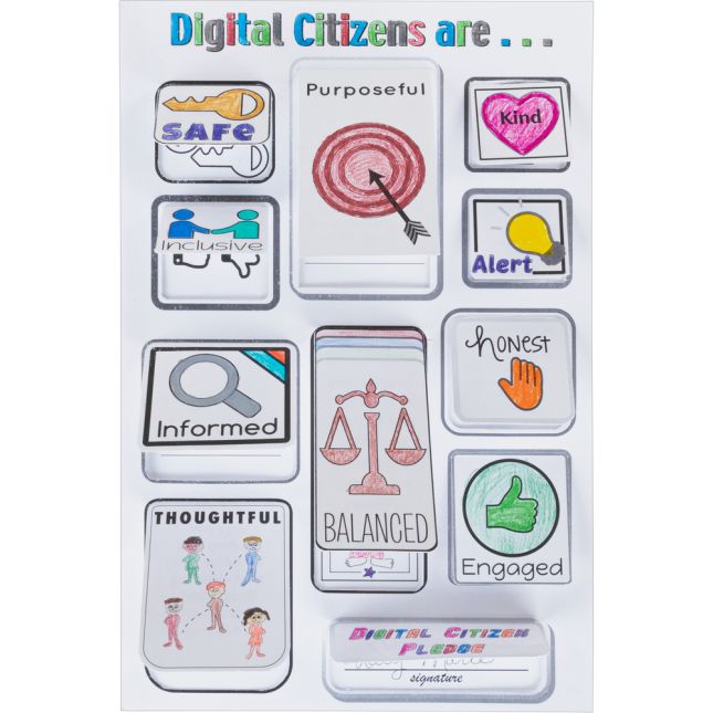 Ready-To-Decorate Digital Citizenship Lift-A-Flaps - 24 posters