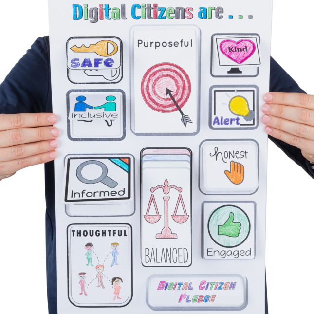 Ready-To-Decorate Digital Citizenship Lift-A-Flaps - 24 posters