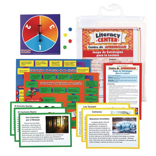 Centro de Aprendizaje: Juego de Estrategias para la Lectura Nivel 1 (Spanish Reading Strategies Game Literacy Center, Level 1)