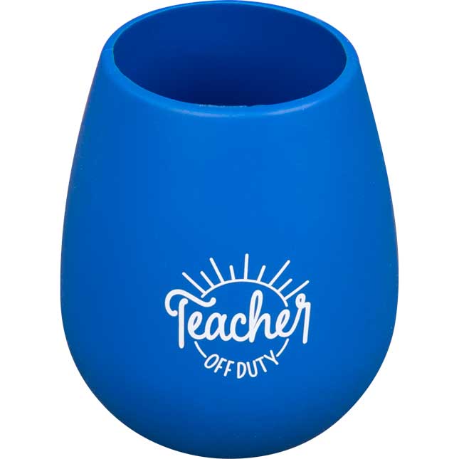 Teacher Off Duty Silicone Wine Glass