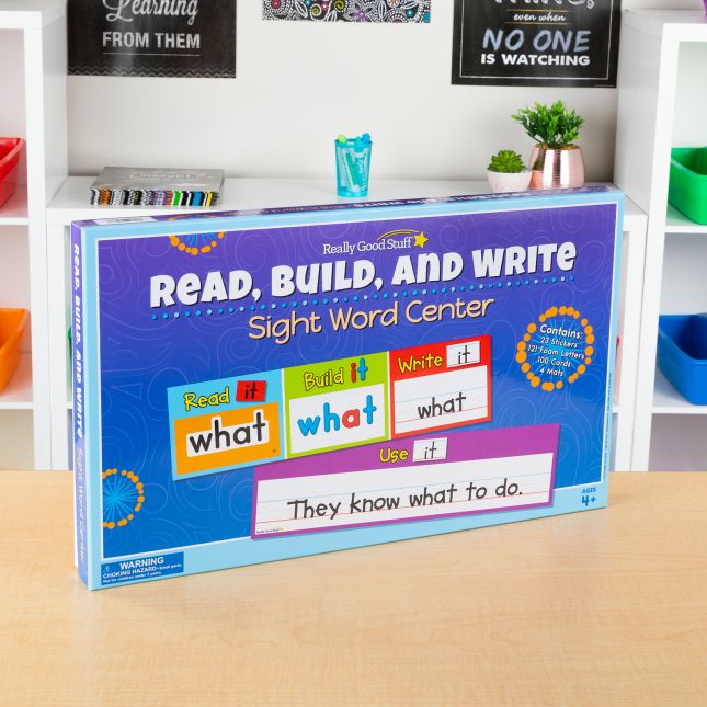 Really Good Stuff® Read, Build, And Write Sight Word Activity Center